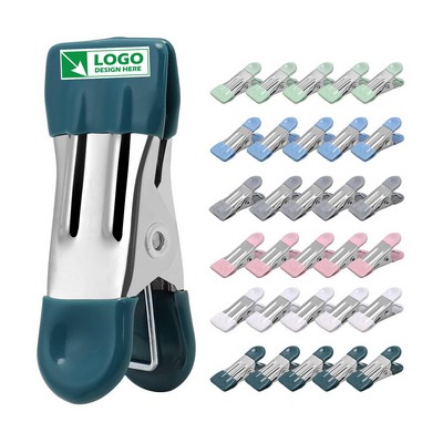 Stainless Steel with Rubber Chip Clips