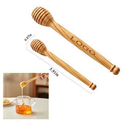 6" Olive Wood Honey Stick Jam Stirrer Mixing Rod