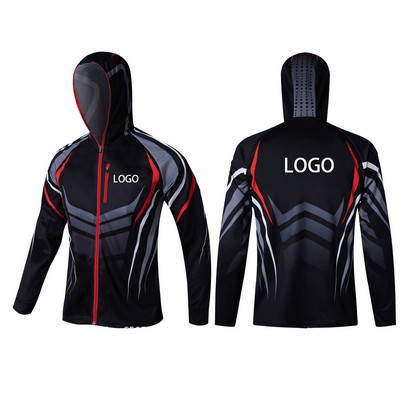 Long Sleeve Sunblock Fishing Shirt with Breathable Zipper