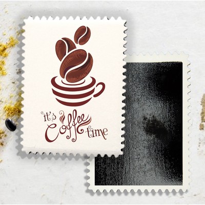 Postage Stamp Stone Magnet - Portrait Print