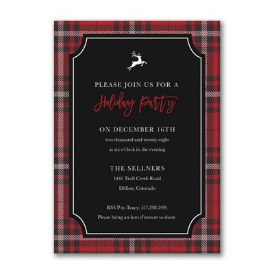 Family Plaid Invitation