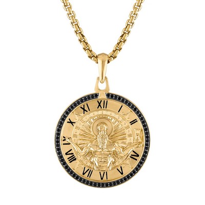 Bulova Jewelry Chronos: "God Of Time" Sterling Silver Pendant