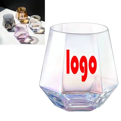 Stemless Diamond Shaped Wine Glass