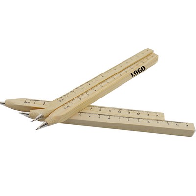 Wooden Centimetre Ruler Pen