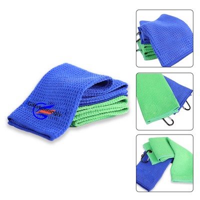 Waffle Pattern Golf Towel