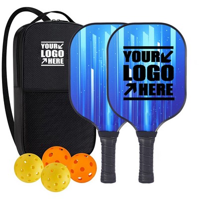 Fiberglass Pickleball Paddle Set With 4 Balls