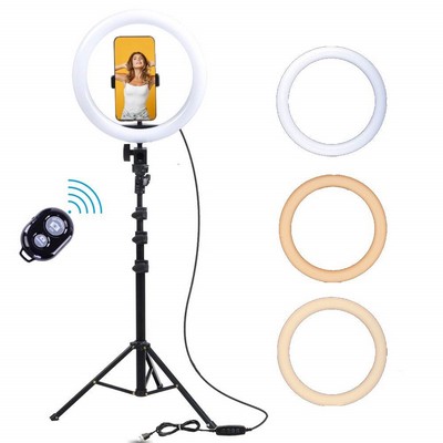 10" Selfie Ring Light With 210cm Extendable Tripod Stand