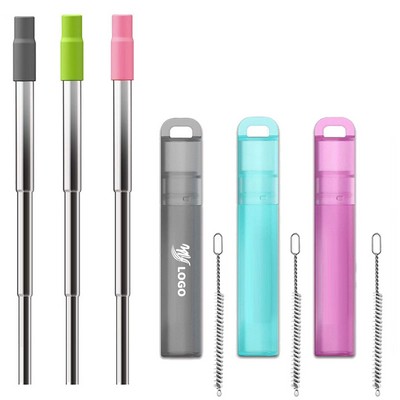 3 Pack Collapsible Stainless Steel Straws