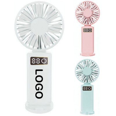 Mini Digital Display Handheld Fan