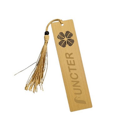 Clover Metal Bookmark With Tassel Spike Book Mark