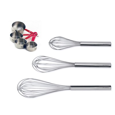 BergHoff 18/10 Ss 7Pc Bake Set: 3Pc Whisk Set & 4Pc Measuring Cup Set
