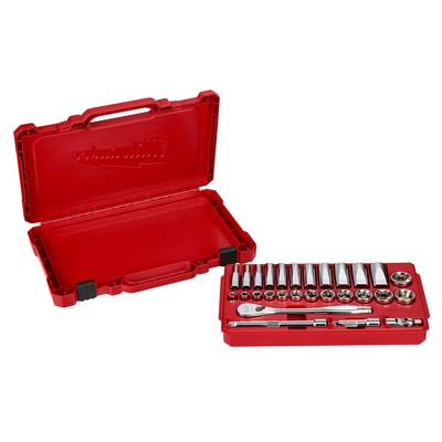 Milwaukee 3/8" Drive 28Pc Ratchet & Socket Set - Sae