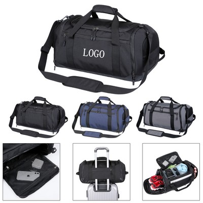 Polyester Gym Duffel Bag w/ Shoe Compartment