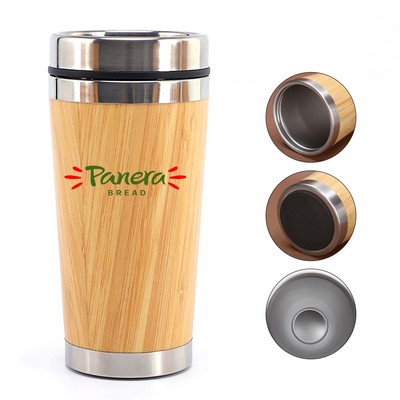 15oz Bamboo Tumbler Cup with Stainless Steel Liner