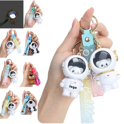 LED Astronaut Keychain Charm