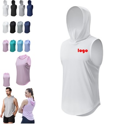 Quick-Dry Mesh Hooded Workout Tank