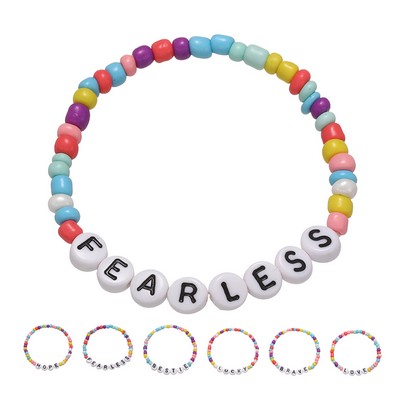 Colorful Inspirational Rainbow Beaded Friendship Bracelet