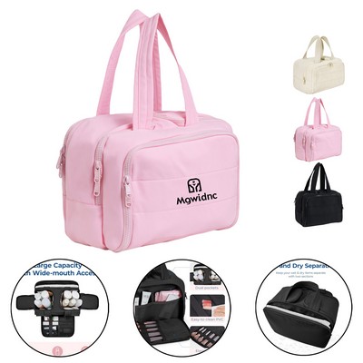 Large Lightweight Travel Toiletry Bag with Wide Opening