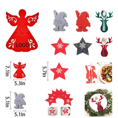 Felt Christmas Knife And Fork Covers