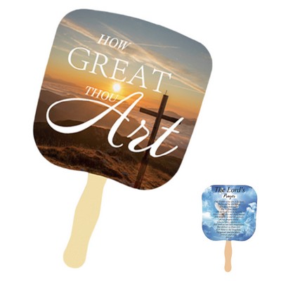 Paper Fan with Wooden Handle