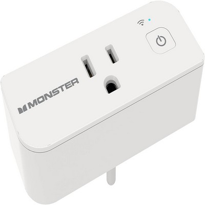 Monster 1 Outlet Wi-Fi Controlled Plug In - White