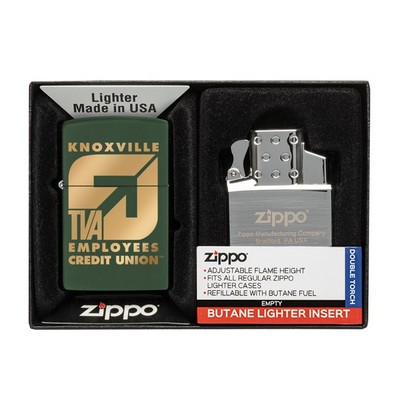 Zippo® Matte 2 Butane Insert Lighter Gift Set