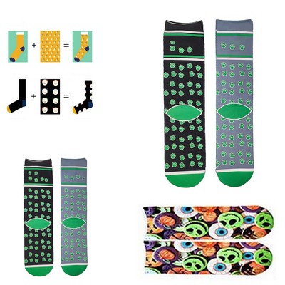 Full Color Casual Crew Tube Socks