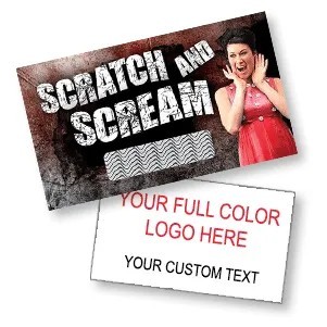 Scratch Off Cards - SCRATCH AND SCREAM- Scratch and Win- (4 Sizes)