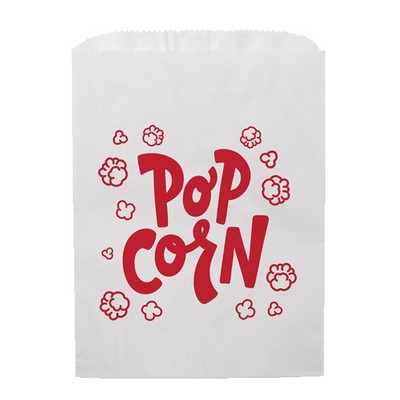 One Color White Food Safe Paper Bags (5.75" x 7.5")