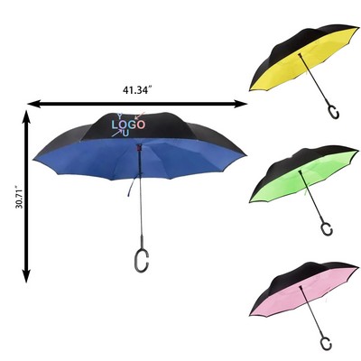 C Shaped Grip Inverted Umbrella