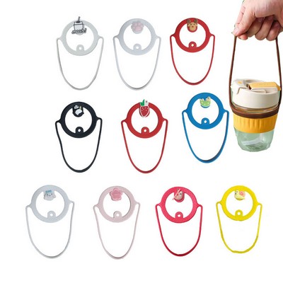 Silicone Water Bottle Holder Carrier with Strap Sling Handle