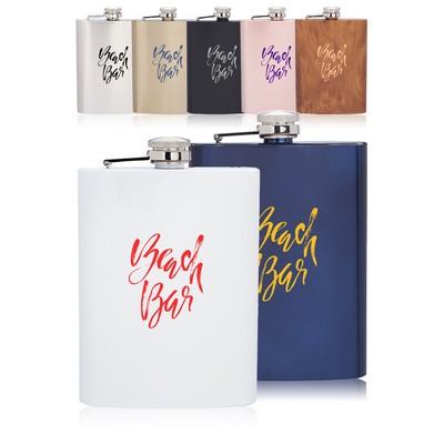 8 oz. Verano Stainless Steel Hip Flasks