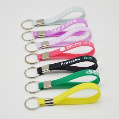 1/2" Silicone Wristband Key chain