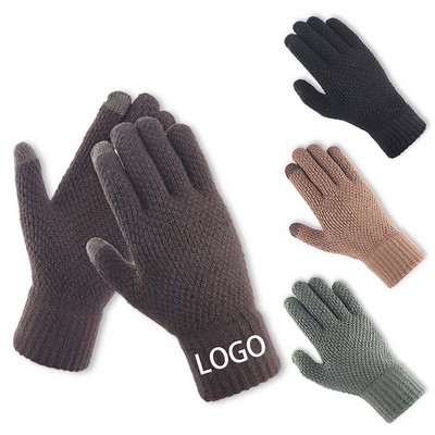 Fleece Thick Knitted Gloves