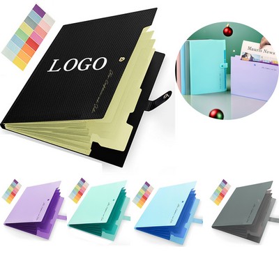 Accordion File Organizer Letter Size 5 Pocket Expanding Folder Black