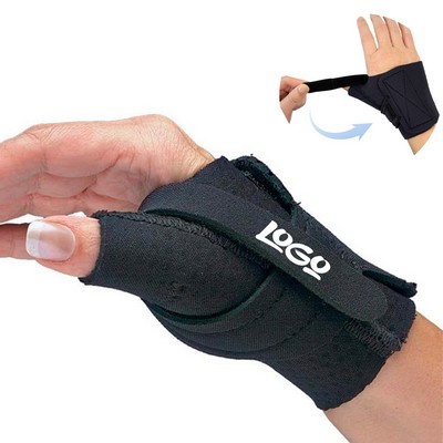 Breathable Rubber Wrist Brace w/ Thumb Support for Strain