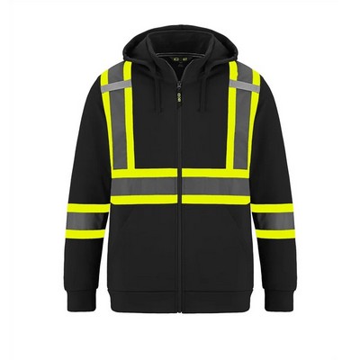 Infinity Hi-Vis Full Zip Hooded Sweatshirt w/Detachable Hood