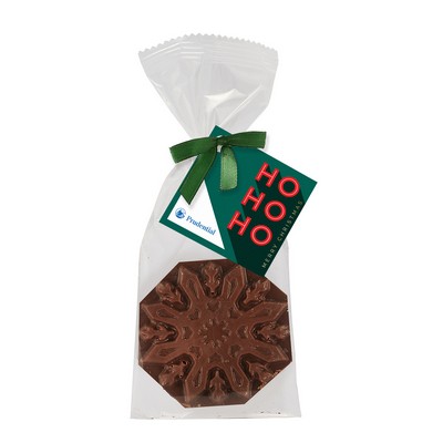 Belgian Chocolate Holiday Icons Favor Bag with Dark Chocolate Snowflake