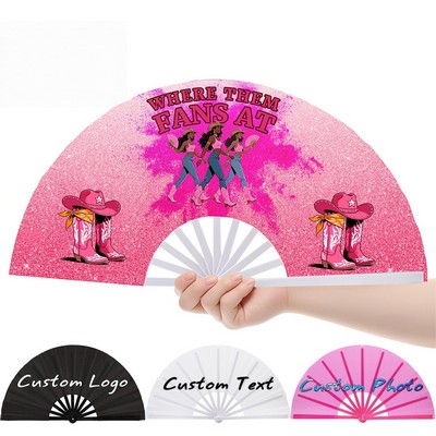 Clack Boots on the Ground Hand Fan for Line Dancing Folding