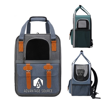 Oxford PVC Pet Backpack W/ Handle