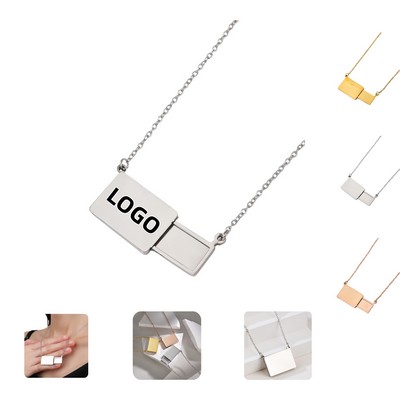 Square Titanium Steel Necklace