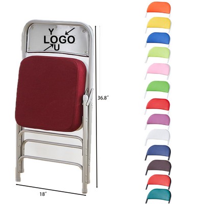 Padded Folding Chair Compact Upholstered Design