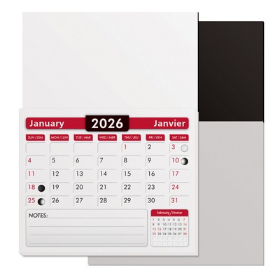 Blank Magnet with Calendar Pad Combination (2"x3.5")