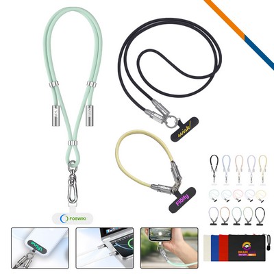 Zap Phone Tether Lanyard Fast Charging Cable