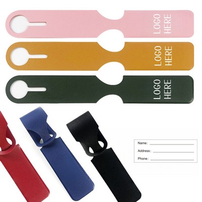 Custom Double-Sided PU Leather Luggage Tag