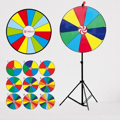 Adjustable 19.7" Game Wheel with Telescopic Tripod for Promotional Events