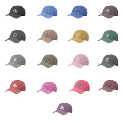 Premium Stock Washed Cotton 6-Panel Unstructured Cap w/