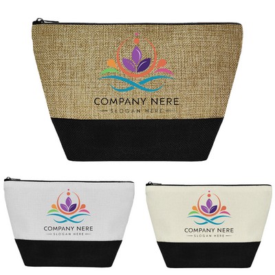 Linen Cosmetic Bag
