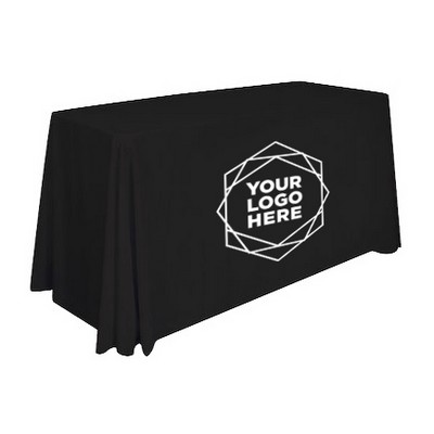 4' 4-Sided Polyester Poplin Table Throw - Screen Printed