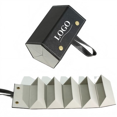 Portable PU Waterproof 5-Compartment Eyeglass Storage Case